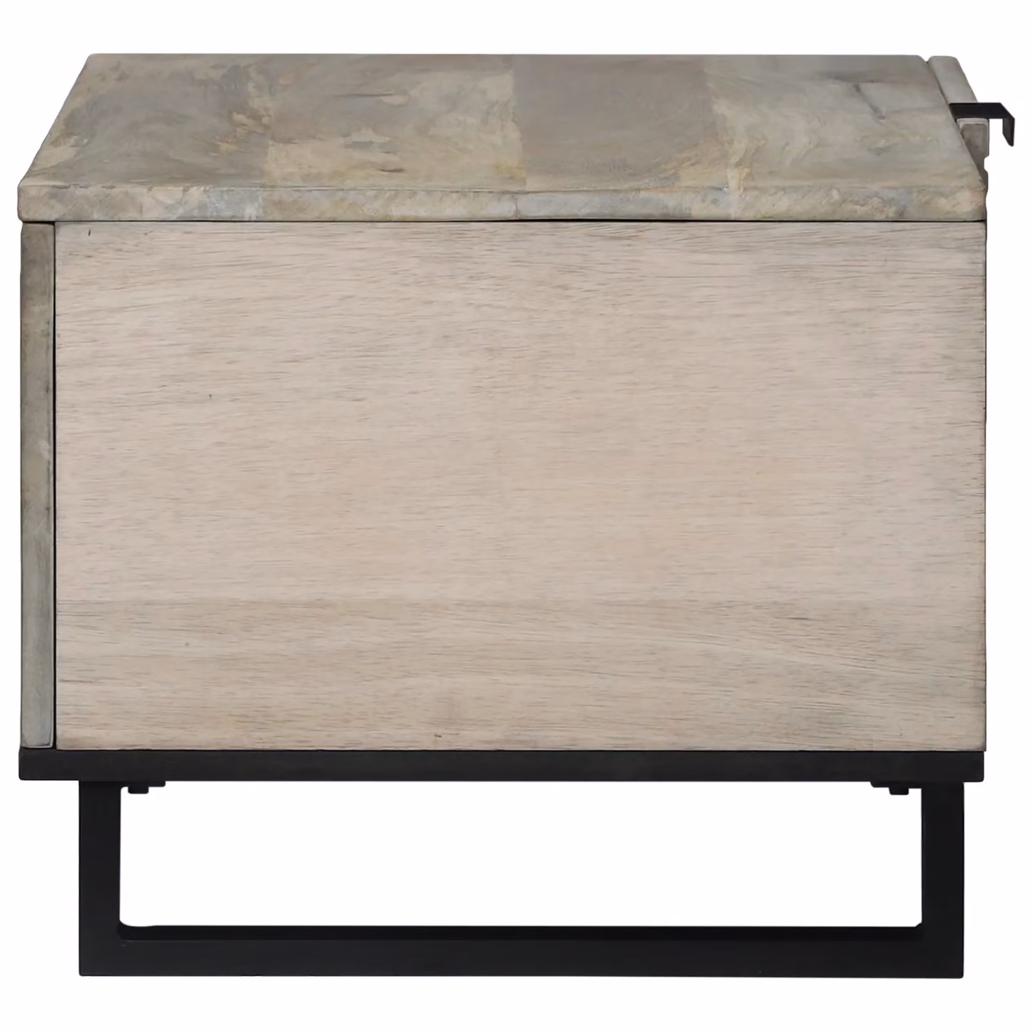 Berkfield Home Rectangular Coffee Table in White and Black Solid Mango Wood, W: 80 cm, D: 50 cm, H: 40 cm – 2