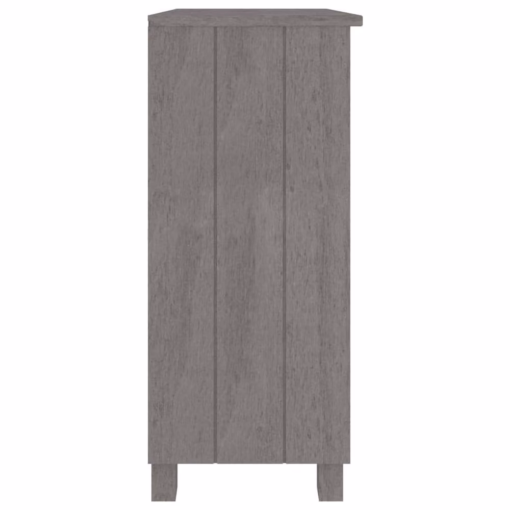 Berkfield Home HAMAR Sideboard in Light Grey Solid Wood Pine, W/D/H: 85 x 35 x 80 cm – 3
