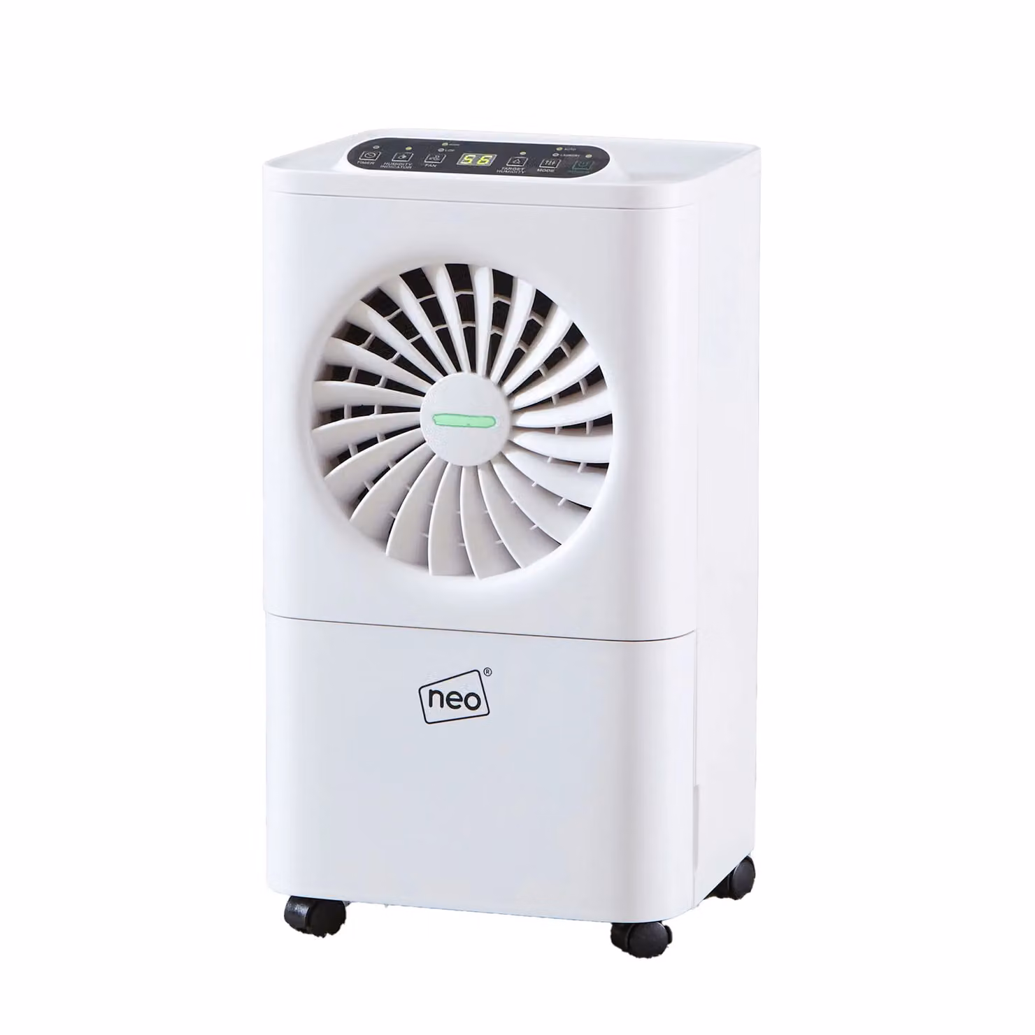 Neo 12L Per Day Dehumidifier in White with LED Digital Display, 3L Water Tank, Sleep Mode, 24H Timer and Continuous Drainage – 4