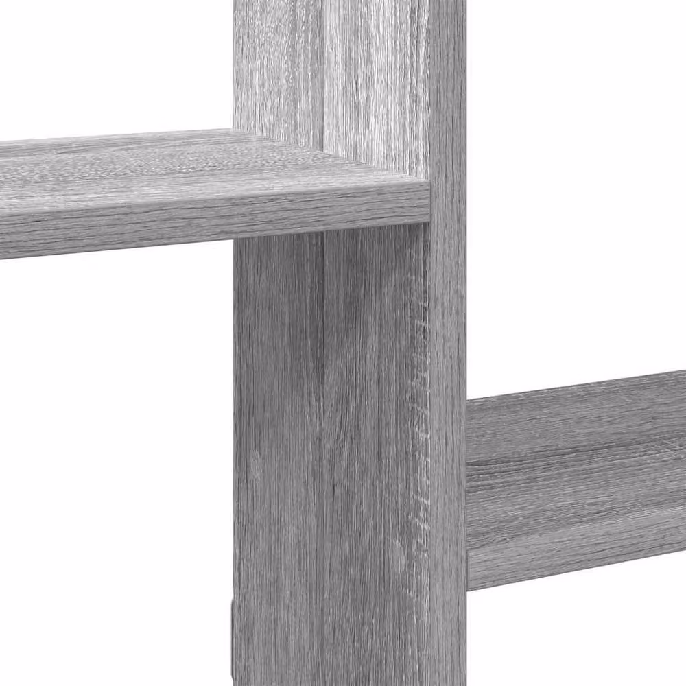 Berkfield Home Wall Mounted Cube Shelf with 5 Compartments in Grey Sonoma Engineered Wood – 2