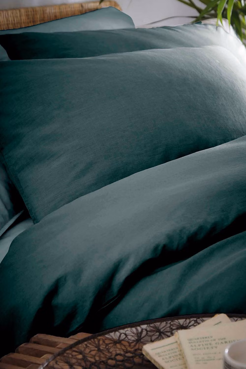 Appletree Cassia 100% Natural Cotton Duvet Cover Set in Petrol Blue, Size: 180 x 200 cm – 2