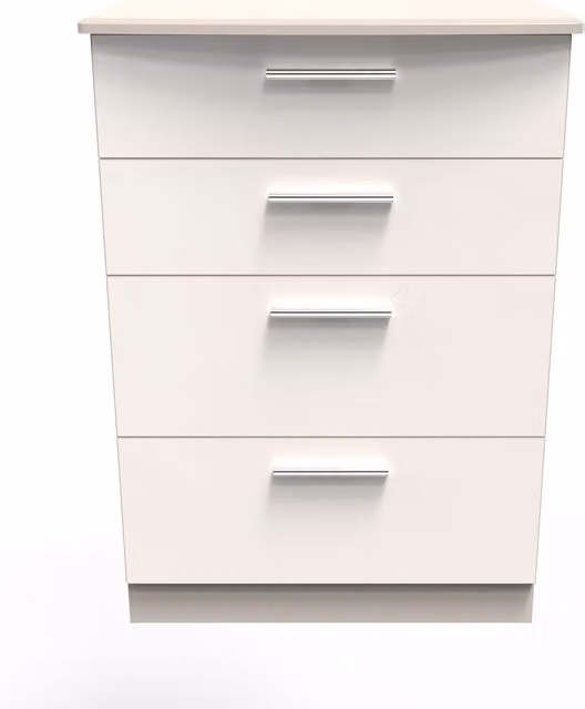 2 U Harrow 4 Drawer Deep Chest in Taupe, Ready Assembled