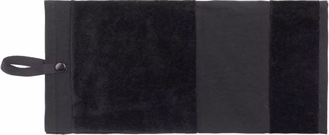 Towel City Deluxe Velour Golf Towel in Black – 1