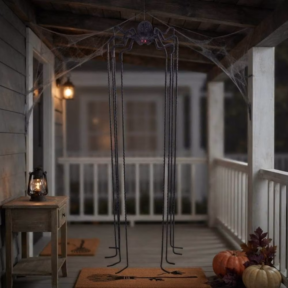 Garden Greatness Hanging Light Up Spider in Black and Multicolour – 2