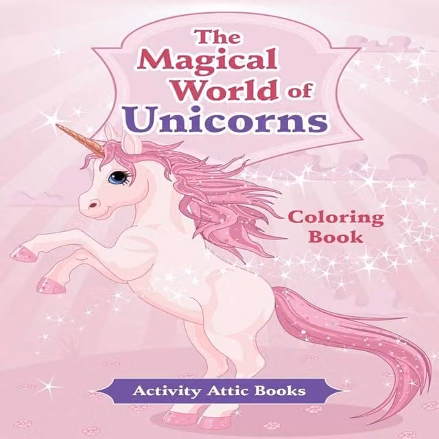 Activity Attic Books The Magical World of Unicorns Colouring Book, Multicolour, Paperback