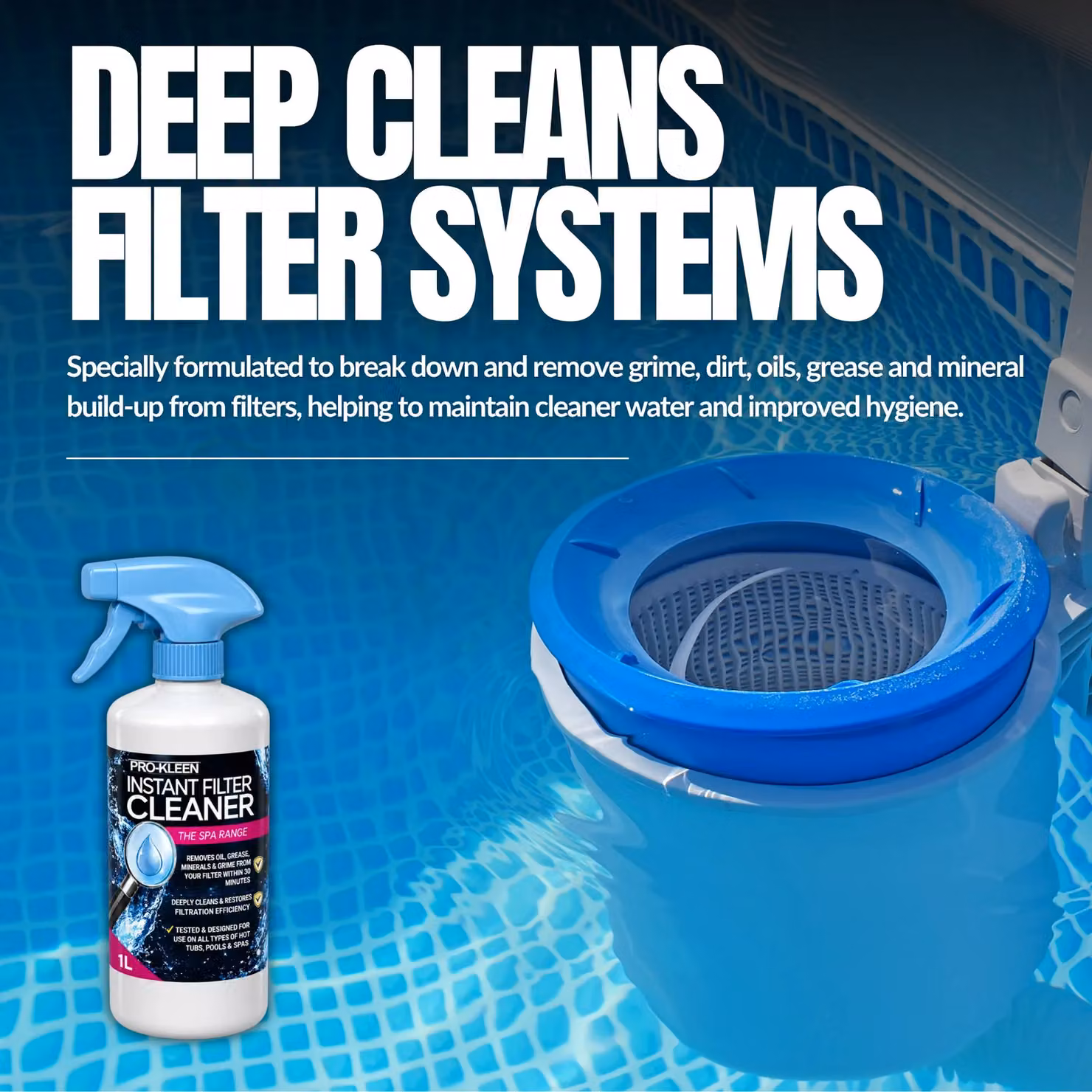 ProKleen Instant Hot Tub, Pool and Spa Filter Cleaner Spray, 1 l – 3