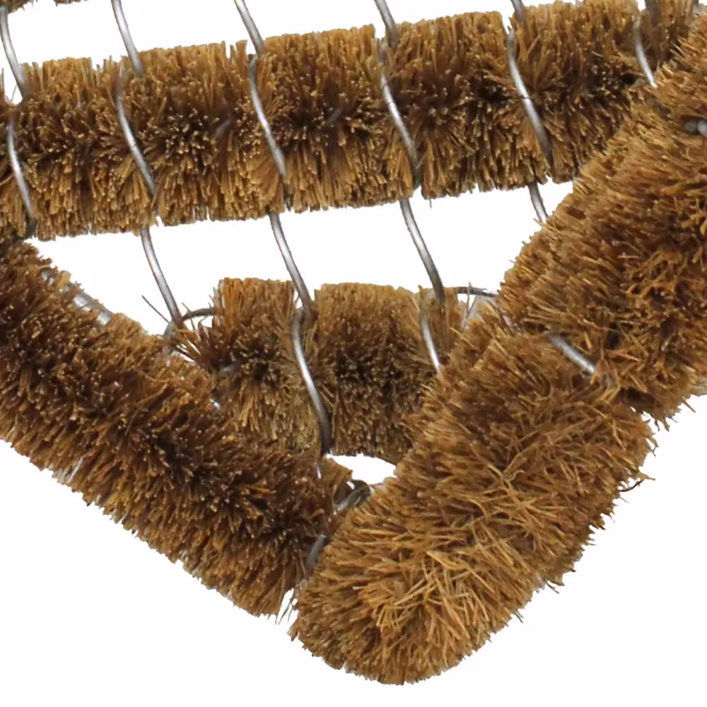 JVL Brown Coir Boot Shoe Scraper Door Mat, W: 30 cm, D: 30 cm, H: 30 cm – 2