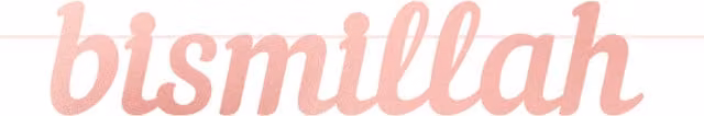 Peacock Supplies Pink Bismillah Letter Pennant Banner