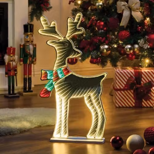 The Christmas Workshop Reindeer Infinity Double-Sided Multi-Coloured Christmas Light, Height: 60 cm – 4