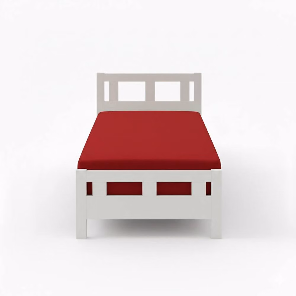 Snug City Red Flannelette Cot Bed Fitted Sheet, Soft Brushed Cotton, W/D/H: 70 x 140 cm – 2