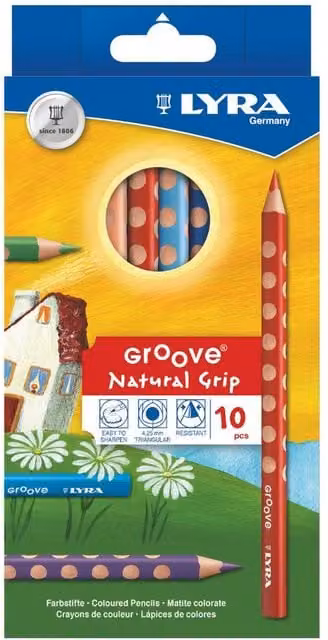 Lyra Groove Graphite Pencil 10 Piece Set in Multicolour