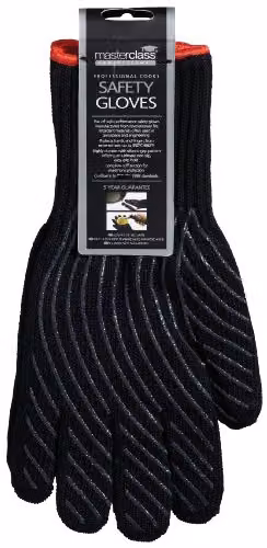 MasterClass Professional Non-Slip Silicone Oven Gloves in Black and Multicolour – 2