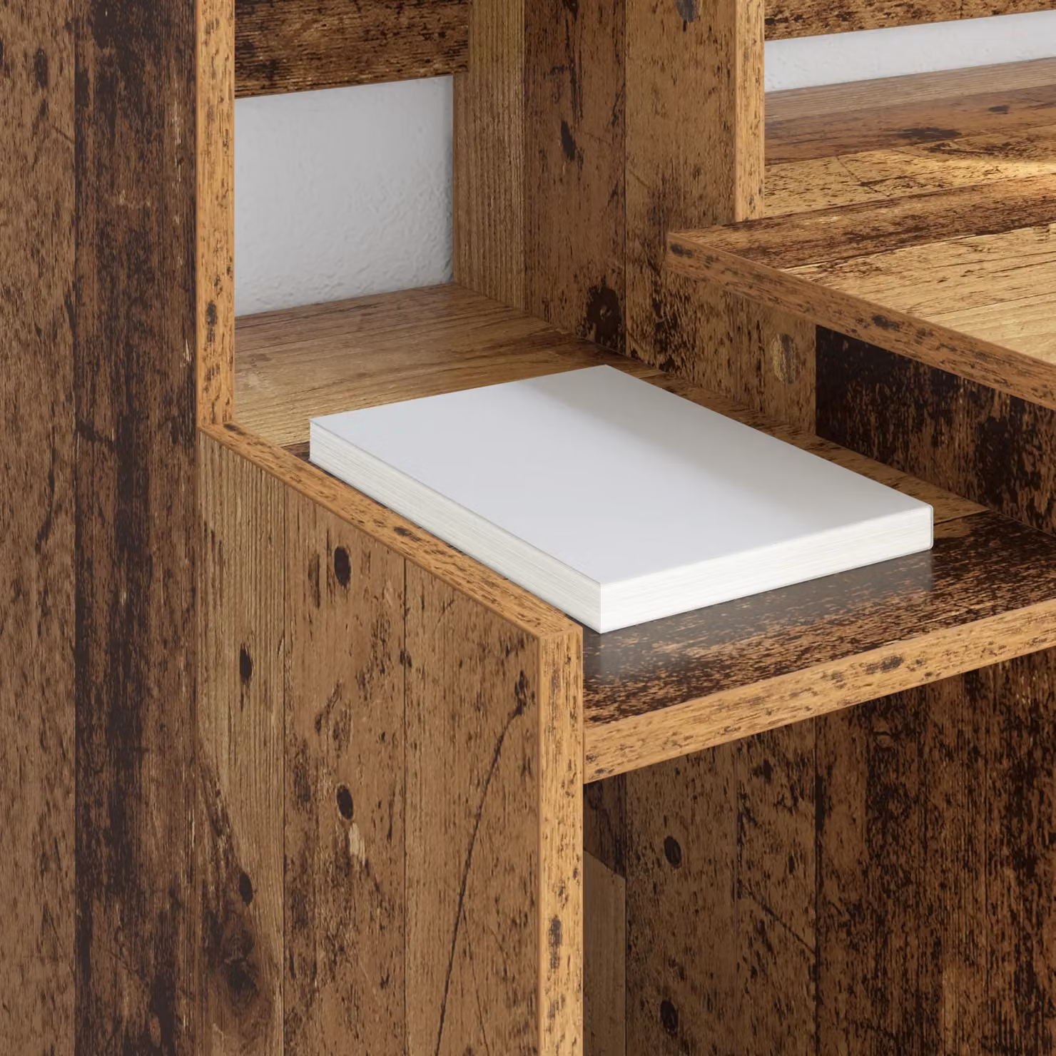 Berkfield Modern Writing Desk with Storage Shelf in Brown Engineered Wood – 3