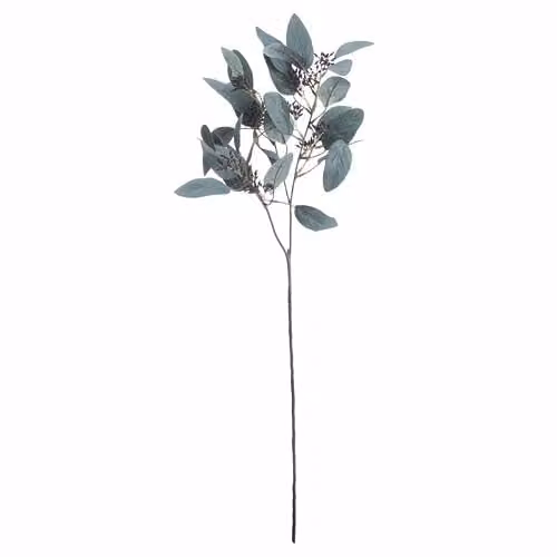 Hill Interiors Love Lace Seeded Eucalyptus Stem Artificial Plant in Green, H85 x W28 x D1 x cm
