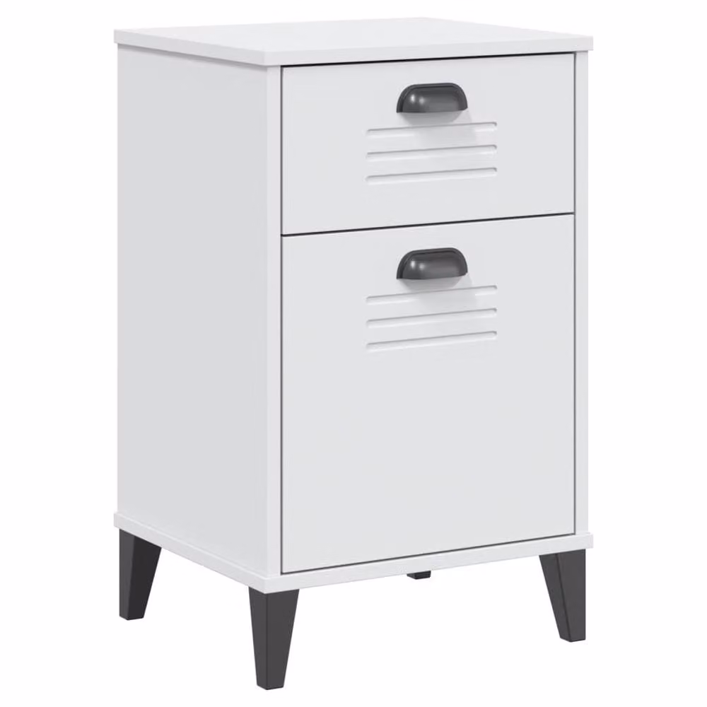 Berkfield Home VIKEN Bedside Cabinet in White Engineered Wood W/D/H: 35 x 40 x 65 cm – 2