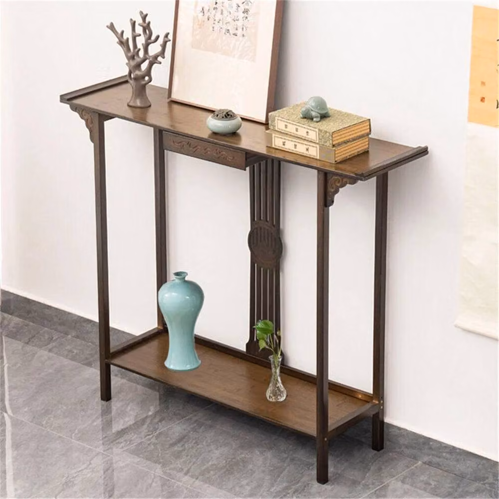KORVIXA Rustic Brown Wood Entryway Console Table – 4
