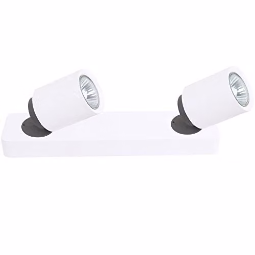 Italux Lucien Modern 2-Light Surface Mounted Spotlights in White with GU10 Shades
