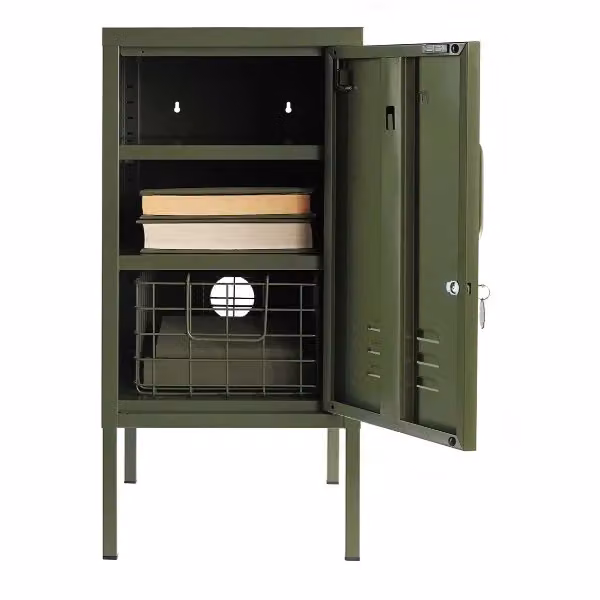 Mustard Made The Shorty Freestanding Metal Storage Cabinet in Olive Green, W/D/H: 72 x 35 x 46 cm – 2