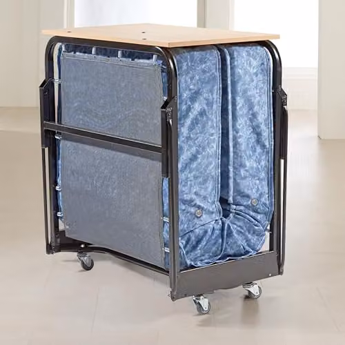 JAY-BE Crown Windermere Single Folding Bed with Waterproof Mattress in Black or Blue – 2