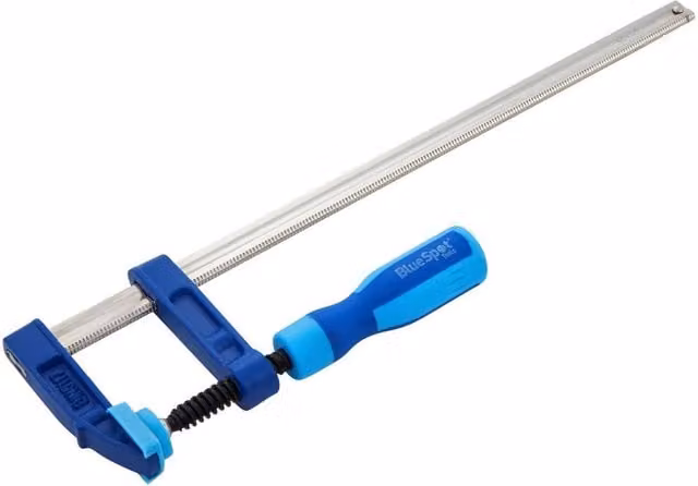 Bluespot Tools Heavy-duty F-clamp in Blue and Multicolour Steel