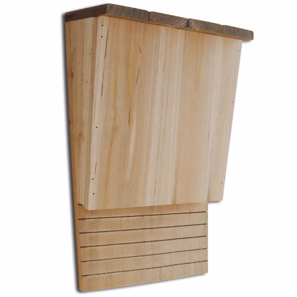 Berkfield Home Set of 4 Wooden Bat Houses in Brown, W/D/H: 22 x 12 x 34 cm – 2