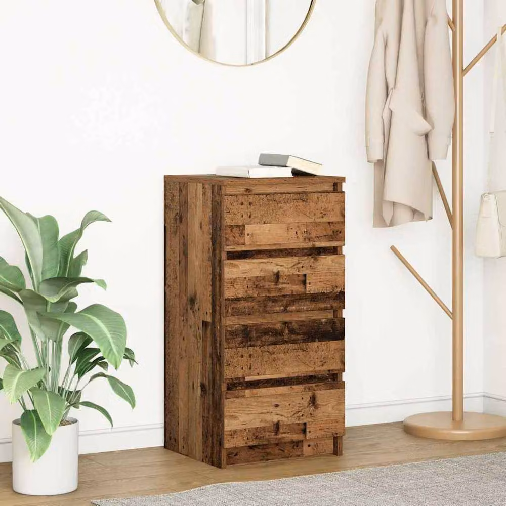 Berkfield Home Rustic Old Wood Sideboard in Brown, W/D/H: 37.5 x 35 x 76 cm – 2