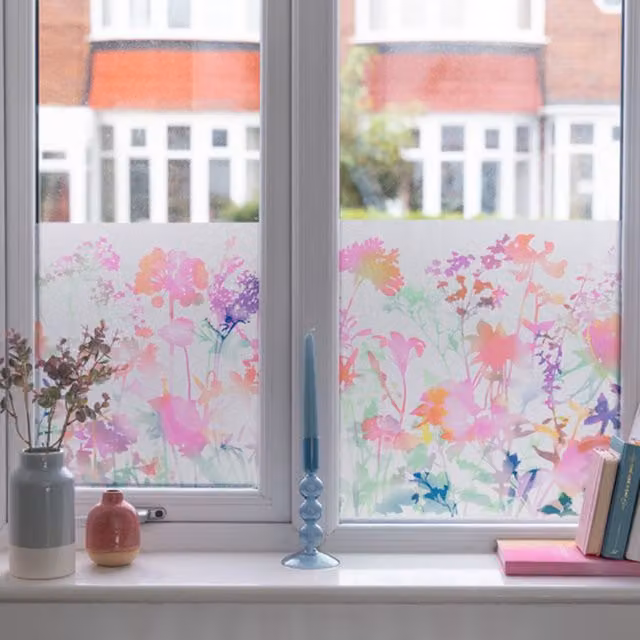dc fix Miraflores Premium White Static Cling Privacy Window Vinyl Wrap