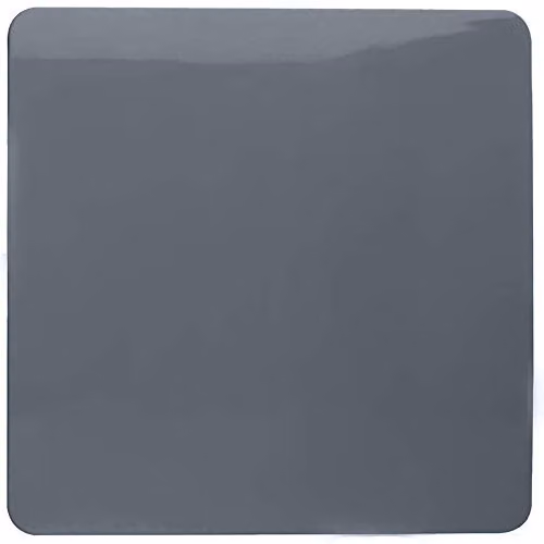 Trendi Artistic Modern Glossy Tactile Single Blanking Plate in Grey