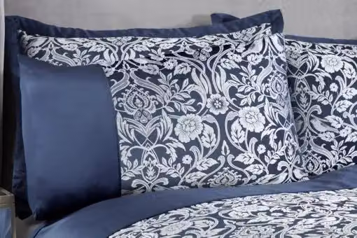 New Edge Blinds Harrow Floral Jacquard Duvet Cover in Blue, 90 x 200 cm – 4