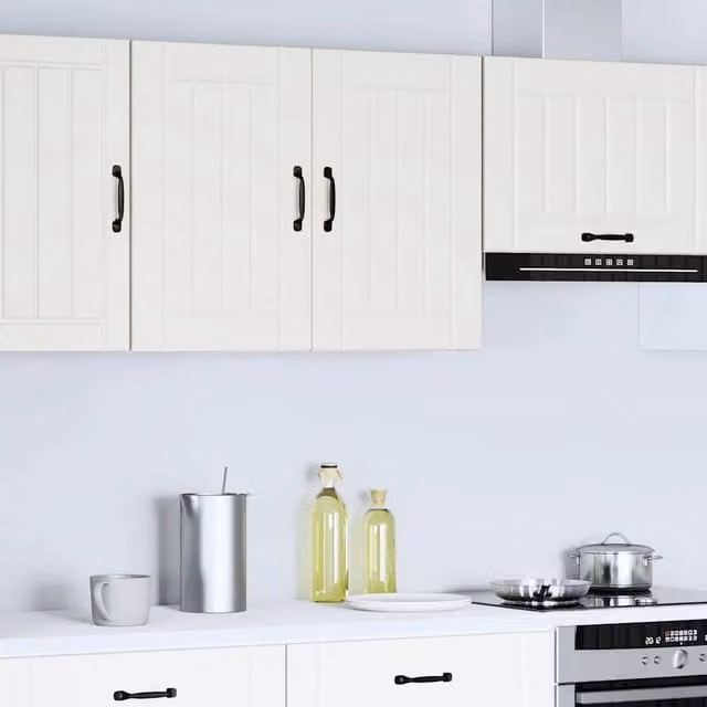 Berkfield Home Lucca White Kitchen Wall Cabinet in Engineered Wood W/D/H: 80 x 31 x 60 cm