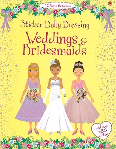 Usborne Sticker Dolly Dressing Weddings and Bridesmaids Multicolour Paper Sticker Book