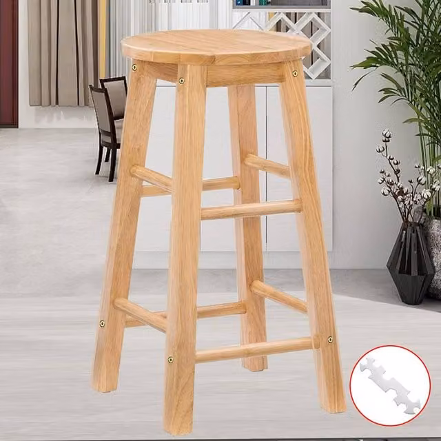Havendro Modern Wooden Bar Stool in Brown