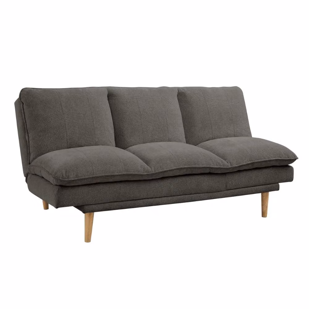 Home Detail GRS Poppy Grey Fabric 3 Seater Click Clack Sofa Bed W/D/H: 176 x 110 x 92 cm – 3