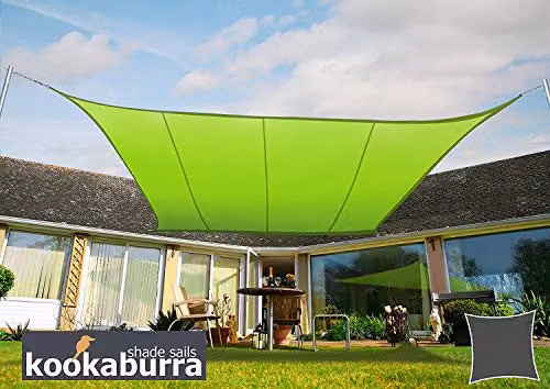 Primrose Square Water Resistant Sun Shade Canopy in Green, 3.6m x 3.6m – 2