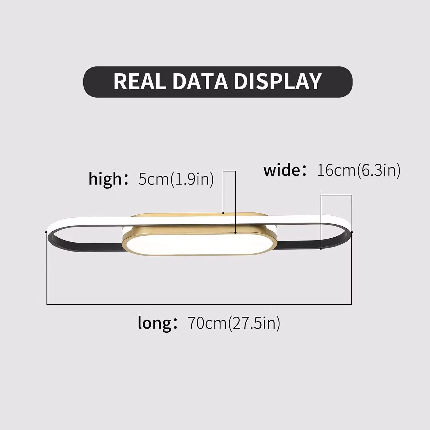 Garwarm Modern Dimmable Linear LED Ceiling Light with Remote Control in Black – 2