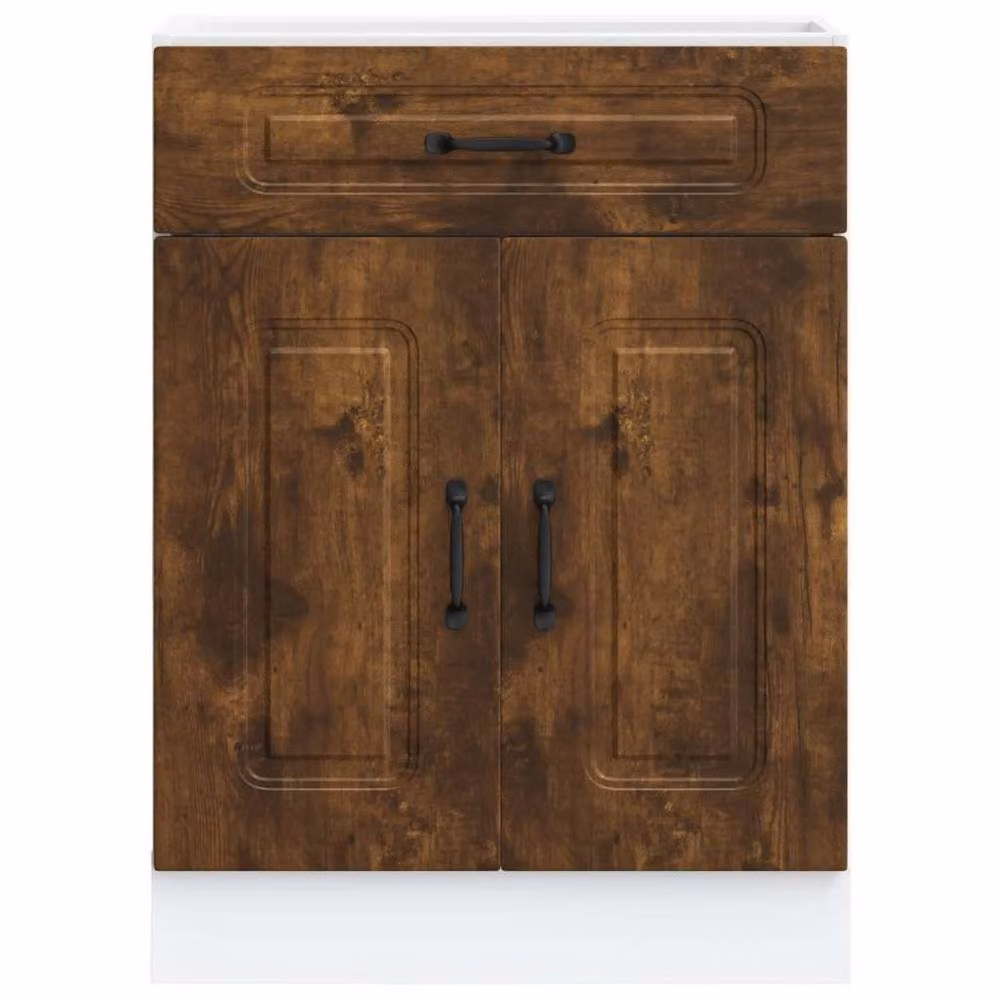 Berkfield Home Kalmar Kitchen Base Cabinet in Smoked Oak Brown – 3