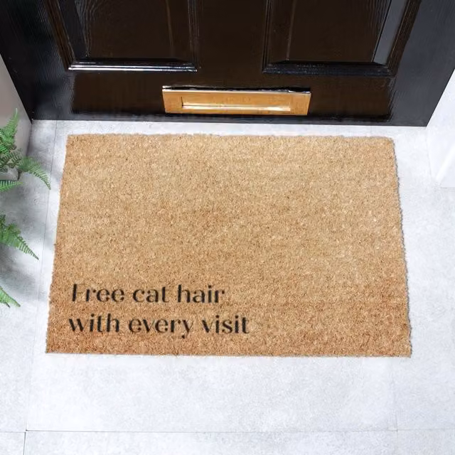 Artsy Mats Brown Coir Doormat with Animal Design, W/D: 60 x 40 cm