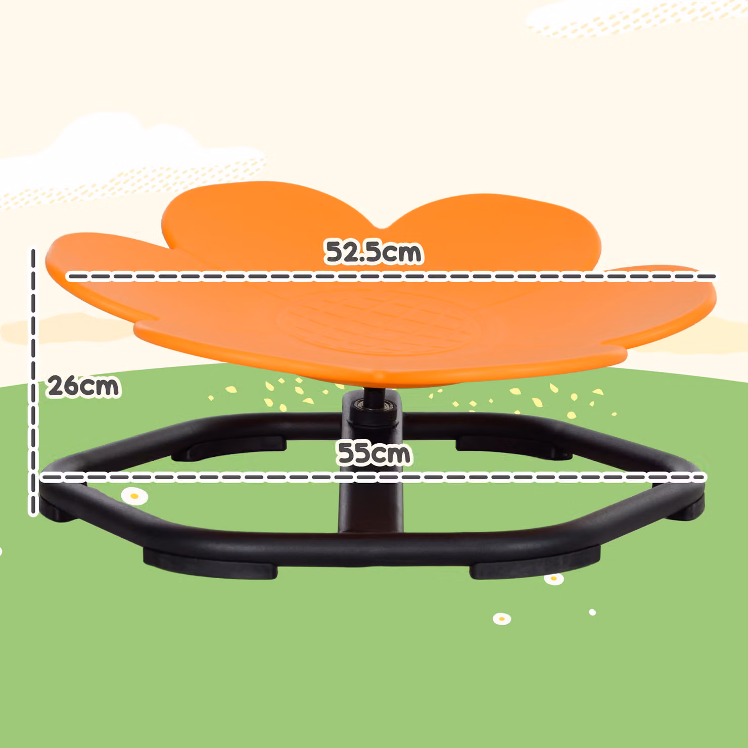 AIYAPLAY Sensory Spinning Chair for Kids Coordination and Balance, Orange – 3