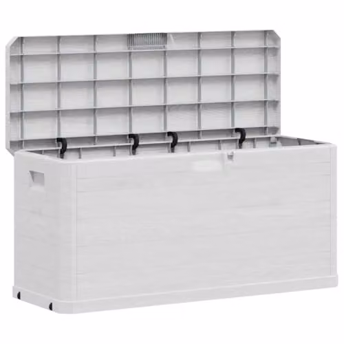 vidaXL Garden Storage Box, 280 L, Grey Plastic