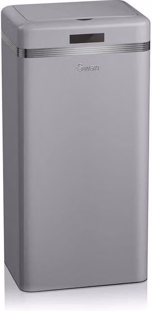 Swan Retro 45L Square Sensor Bin in Grey – 1