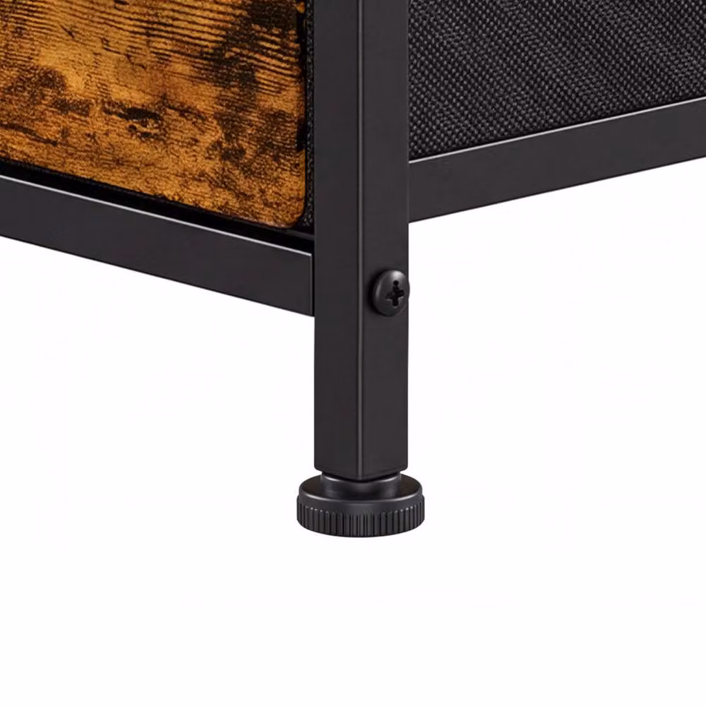 Levede Modern Brown Wood Bedside Table with Integrated LED Lighting – 6