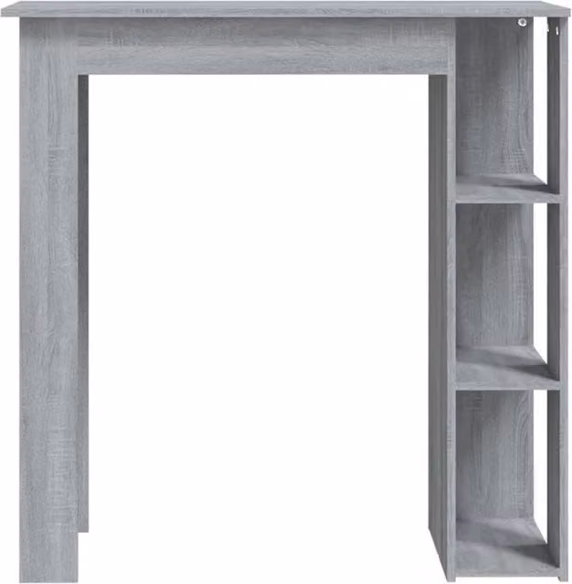 Berkfield Home Modern Bar Table with Shelf in Grey Sonoma, W/D/H: 102 x 50 x 103.5 cm