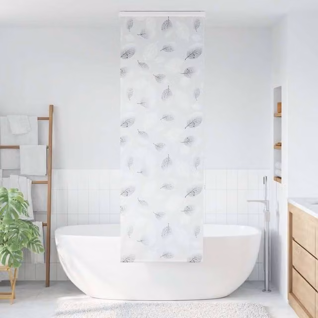 Berkfield Home Grey Opaque Shower Roller Blind with Cassette, W/H: 76 x 240 cm