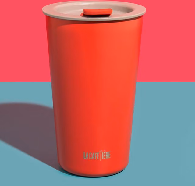 La Cafetire Pavia Insulated Travel Mug, 400ml, Red