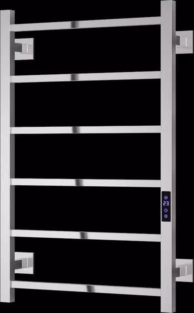 Aquarius DigiTherm Velino Dry Electric Radiator with LCD Display, Silver, W: 80 cm, H: 50 cm – 1