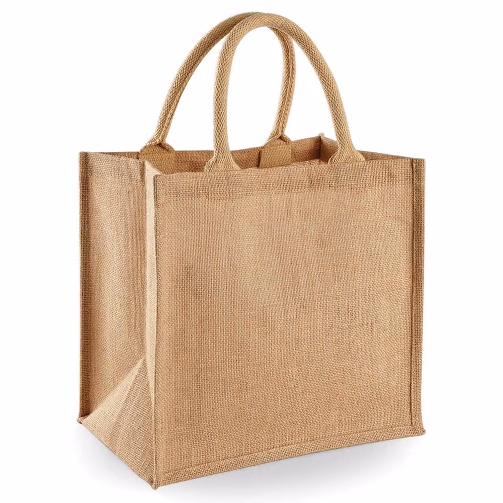 Westford Mill Jute Mini Tote Shopping Bag in Beige/Sand (14 l) – 2