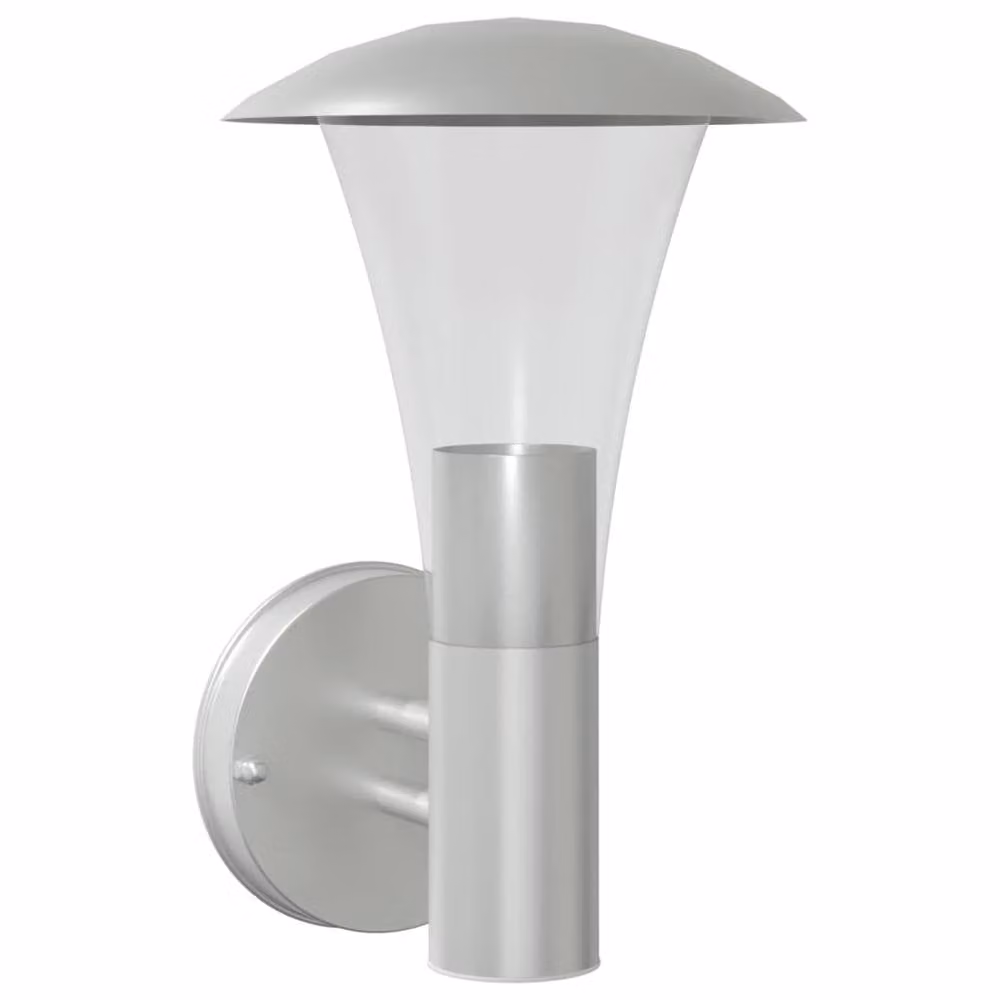 Berkfield Home Modern Silver Stainless Steel Outdoor Wall Light for Garden and Patio