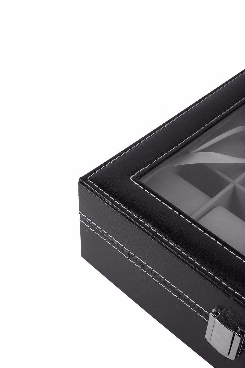 ExtraStar Faux Leather 10 Slot Watch Box Display Case in Black – 5