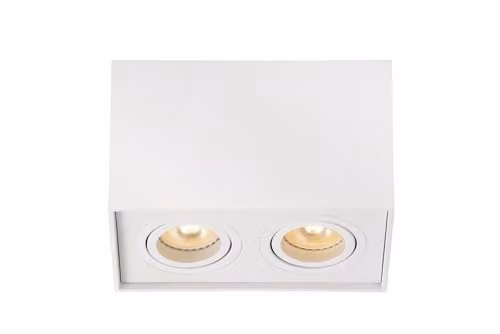 Lucide Tube Dimmable Surface Mounted Cylinder Ceiling Spotlight in White