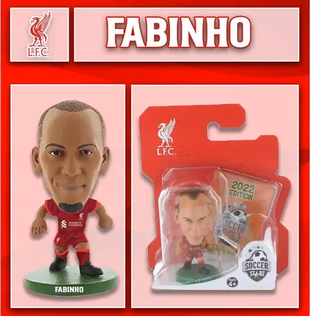 SoccerStarz Liverpool Fabinho 2021 Home Kit Mini Figure, Red, Height: 5 cm